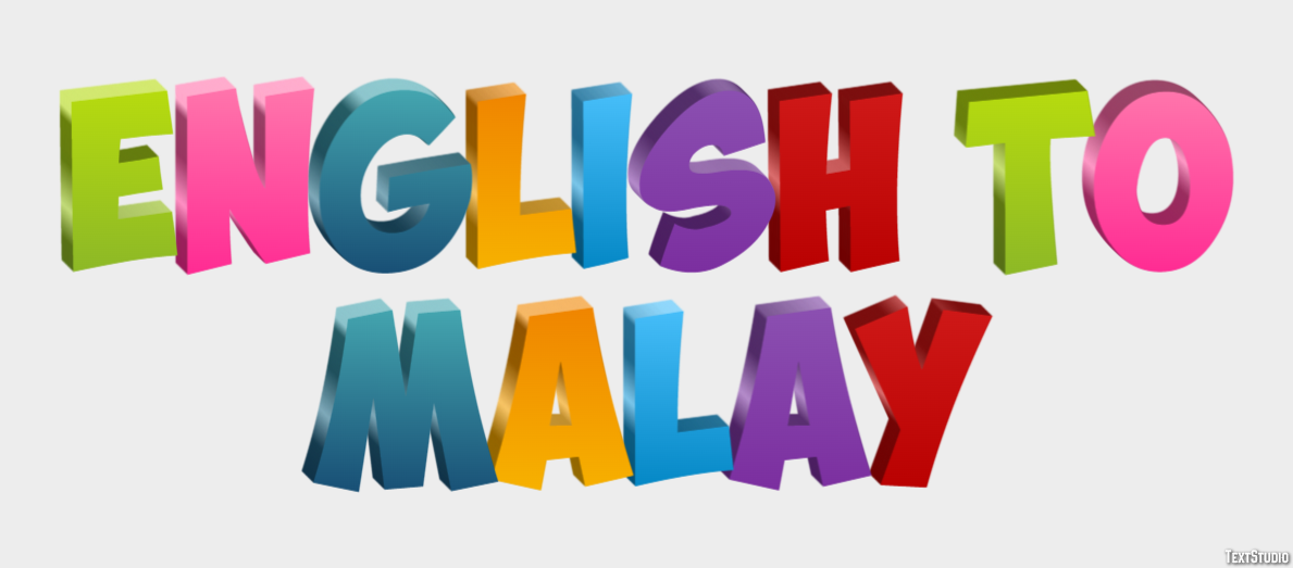 English To Malay Effet de Texte