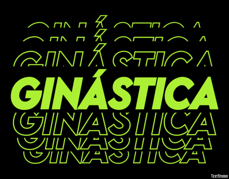 Ginástica Text Effect