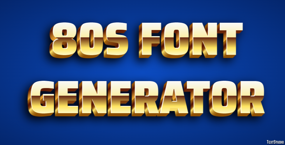 80s Font Generator テキスト効果