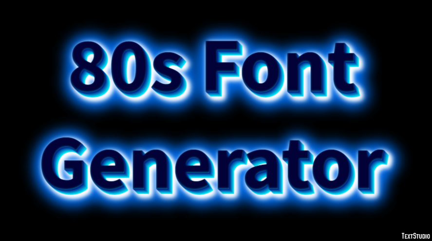 80s Font Generator テキスト効果