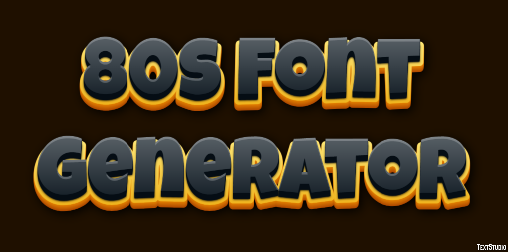 80s Font Generator テキスト効果