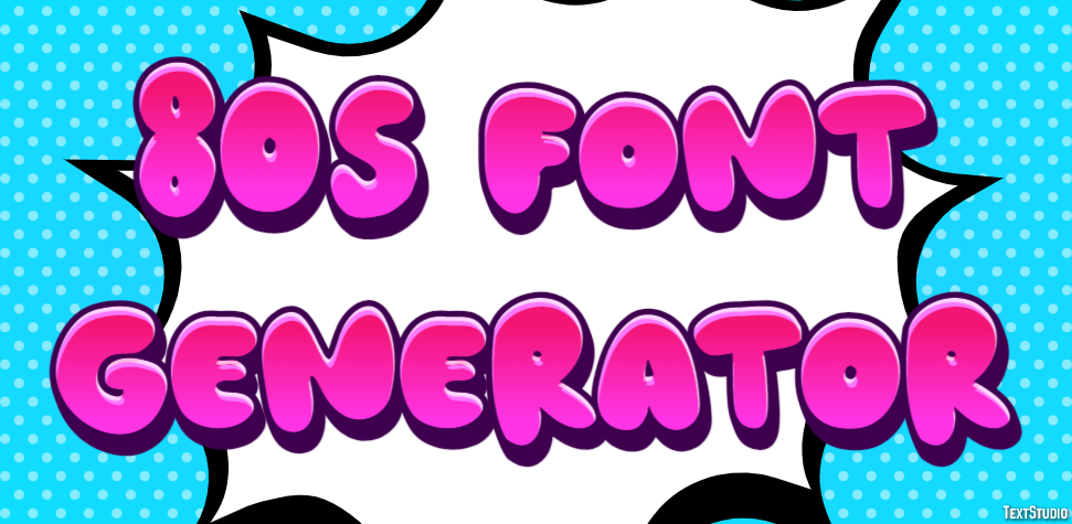 80s Font Generator Tekst Effect