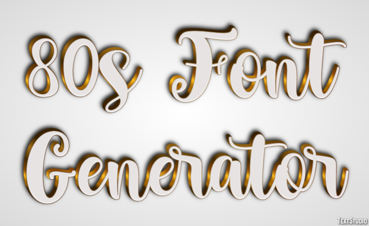 80s Font Generator テキスト効果