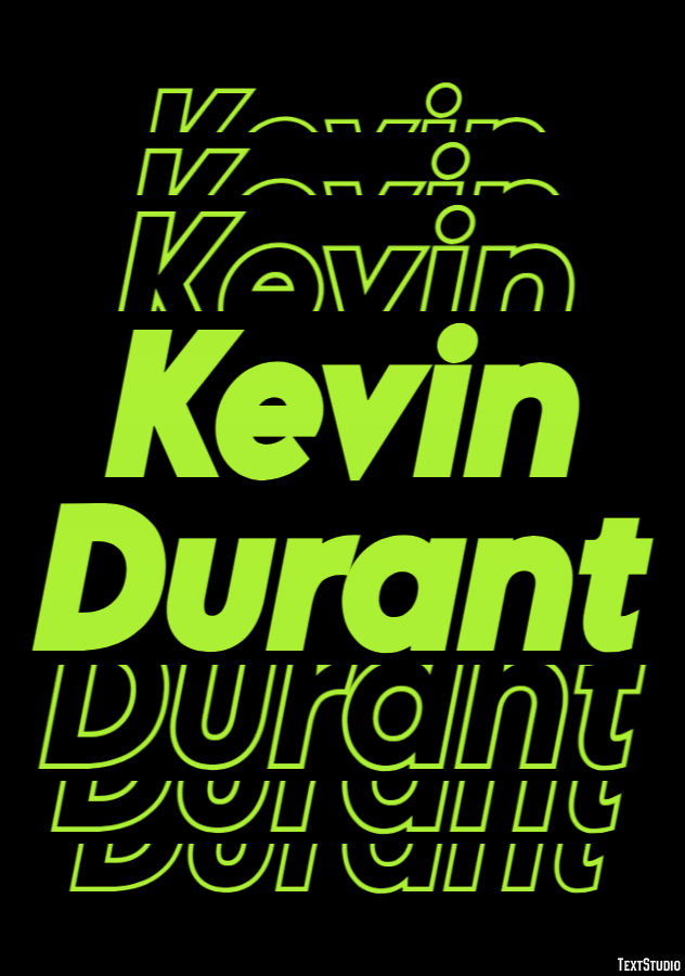 Kevin Durant Efecto de Texto