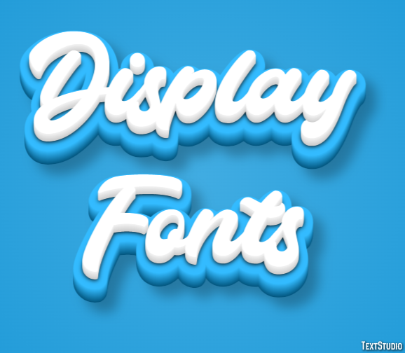 Display Fonts Text Effect