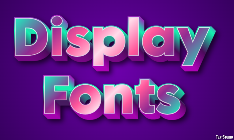 Display Fonts Text Effect