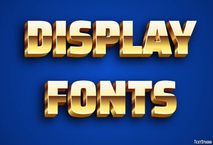 Display Fonts Text Effect