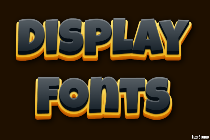 Display Fonts Text Effect