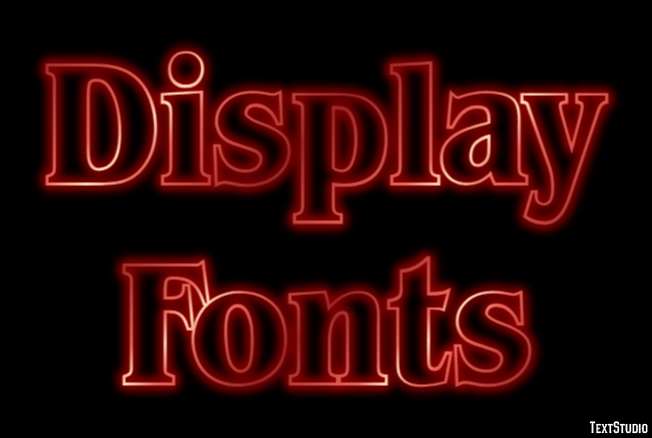 Display Fonts Text Effect