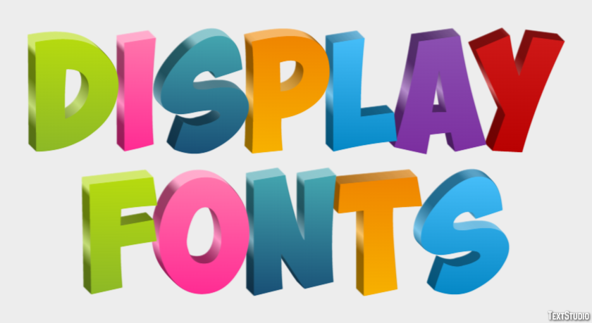 Display Fonts Text Effect