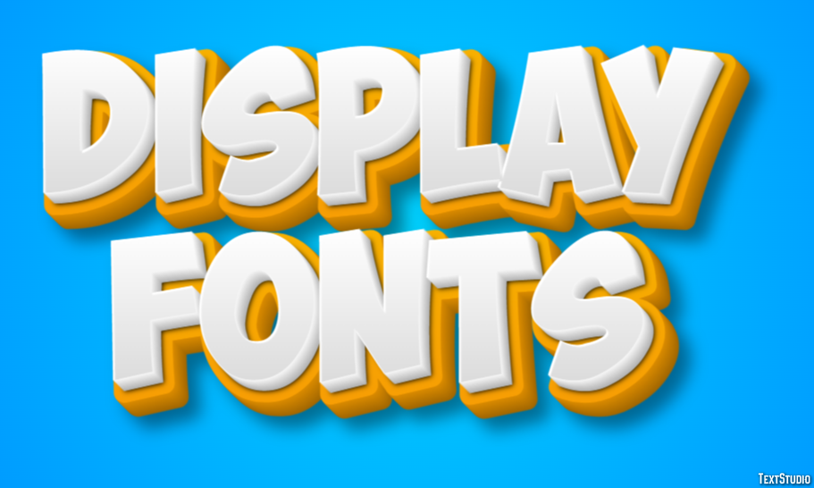 Display Fonts Text Effect