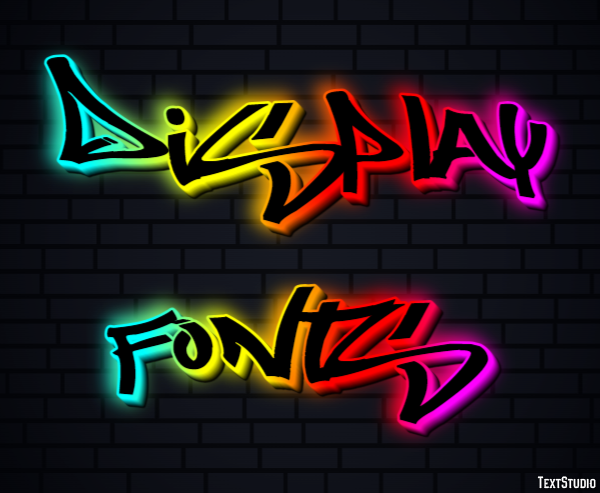 Display Fonts Text Effect