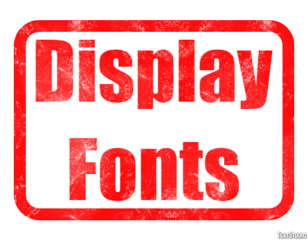 Display Fonts Text Effect