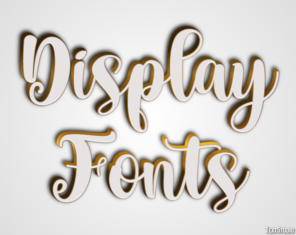 Display Fonts Text Effect