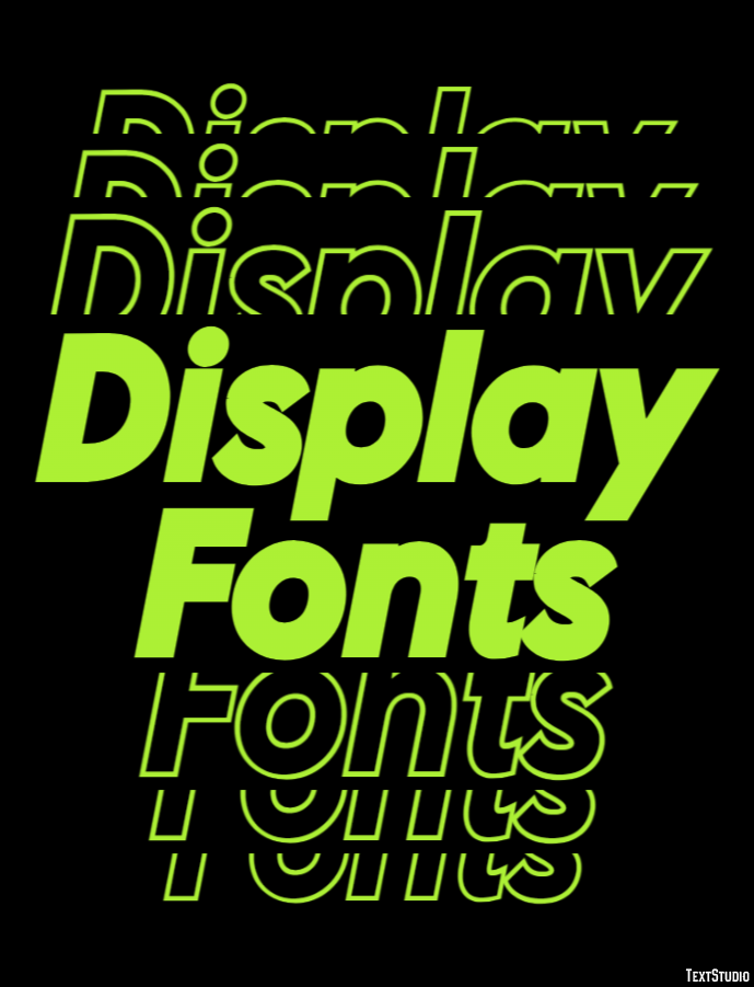 Display Fonts Text Effect