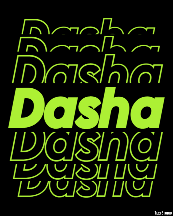 Dasha Text Effect
