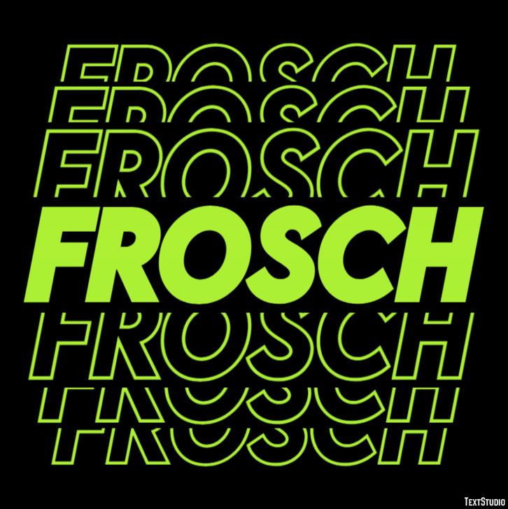Frosch Texteffekt