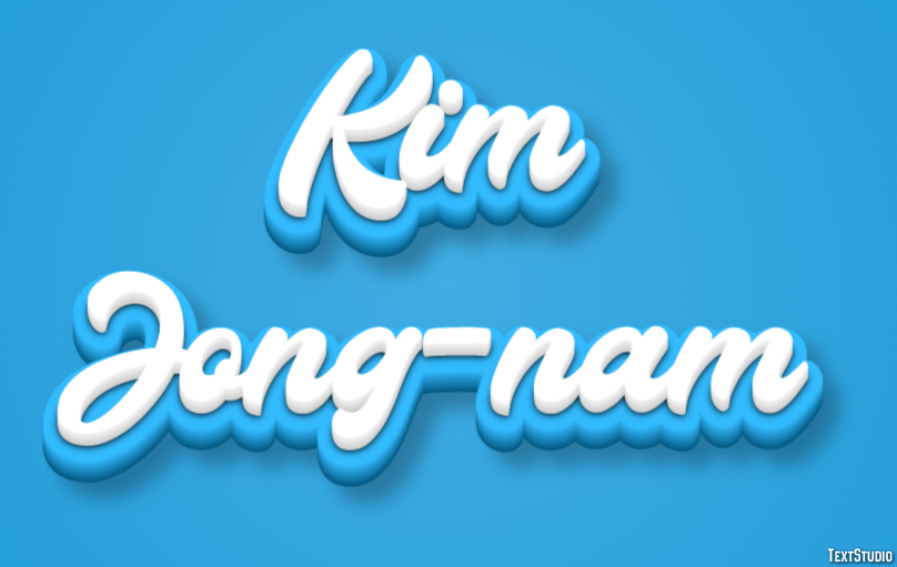 Kim Jong-nam Text Effect