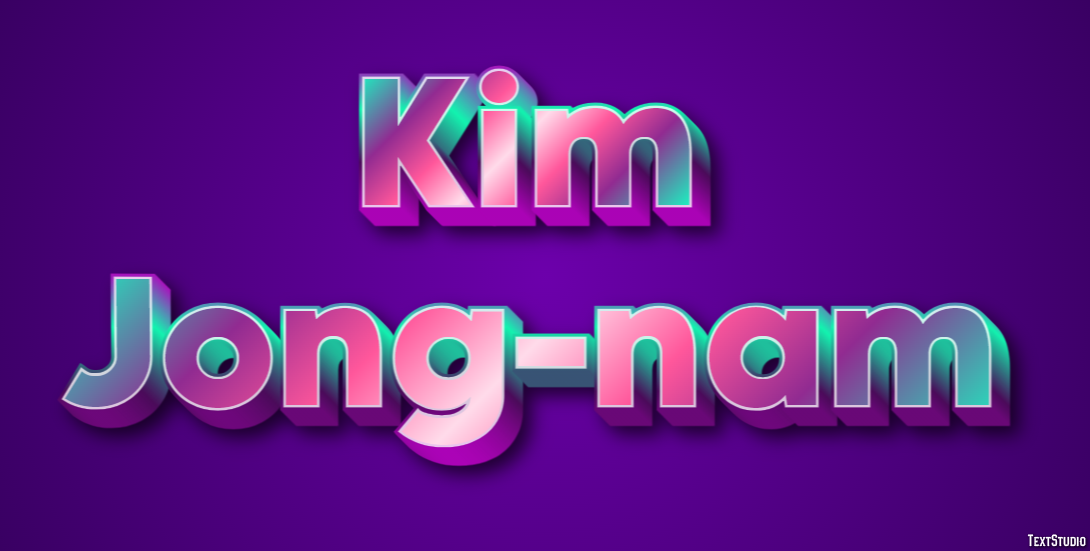 Kim Jong-nam Text Effect