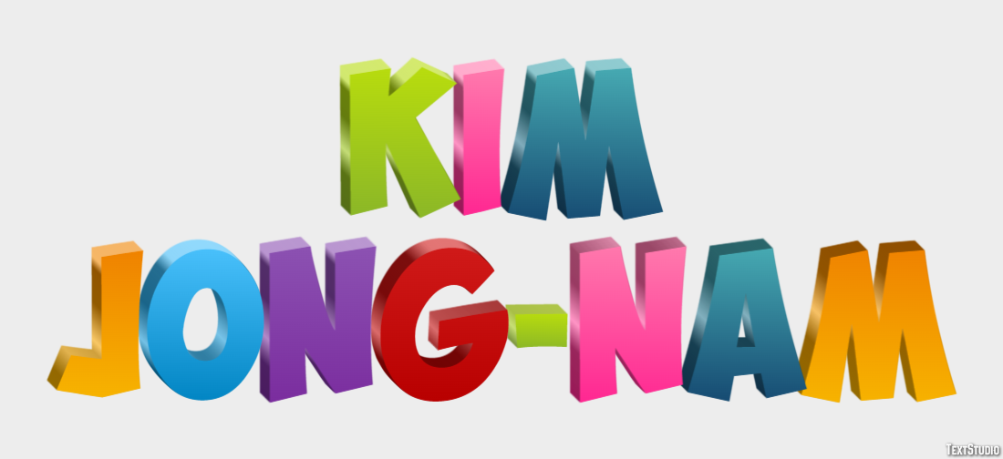 Kim Jong-nam Text Effect