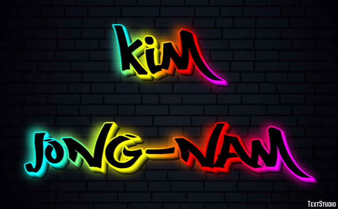 Kim Jong-nam Text Effect