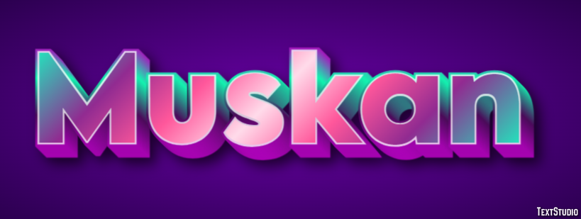 Muskan Text Effect