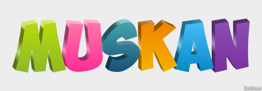 Muskan Text Effect