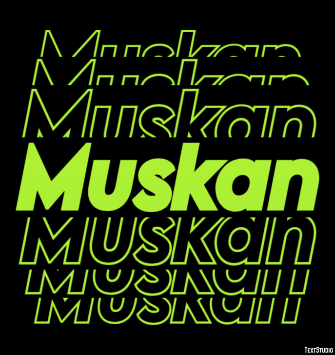 Muskan Text Effect