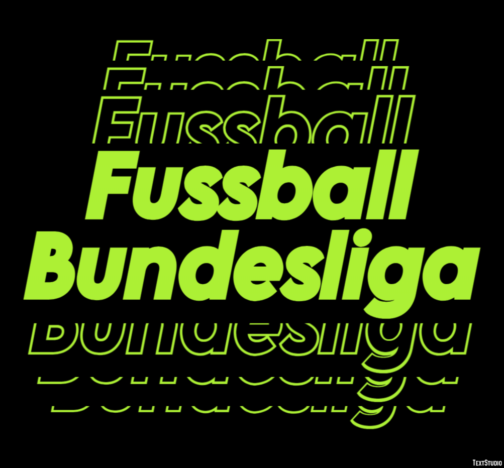 Fussball Bundesliga Tekst Effect