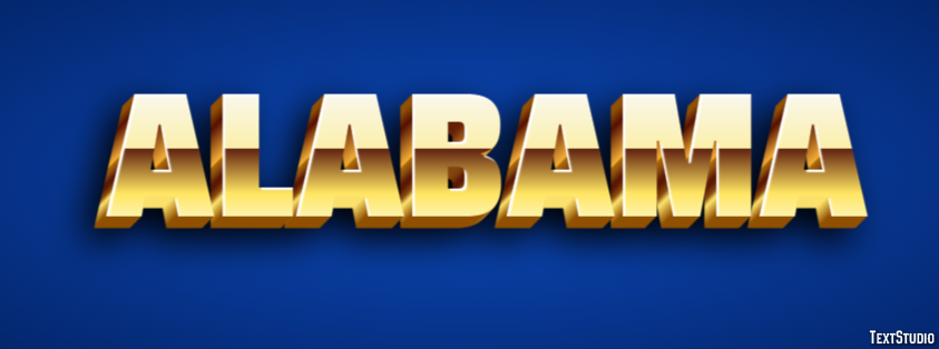Alabama Text effect