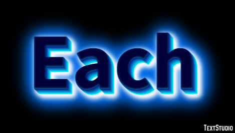 Each Text effect