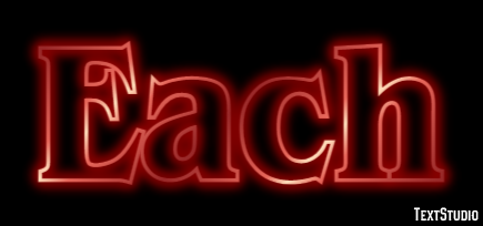 Each Tekst Effect