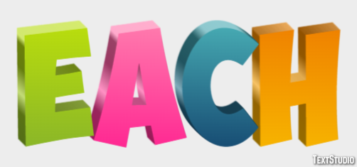 Each Tekst Effect