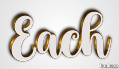 Each Text effect