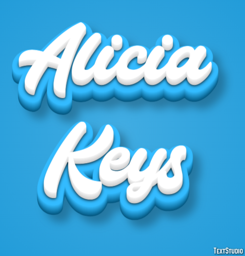 Alicia Keys Text Effect