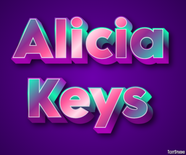 Alicia Keys Text Effect