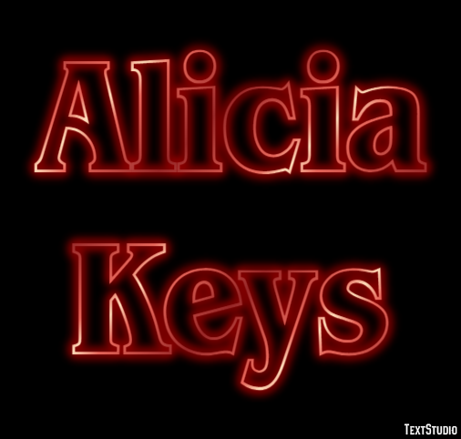 Alicia Keys Text Effect