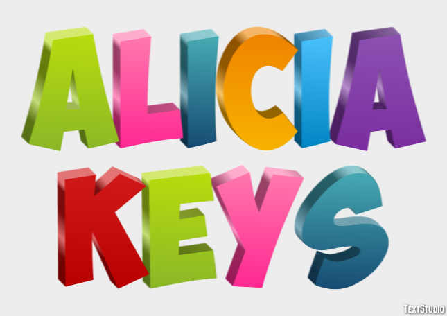Alicia Keys Text Effect