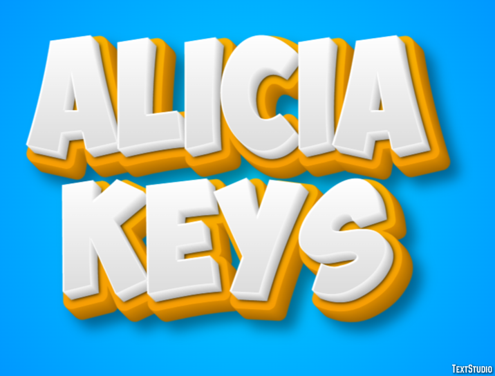 Alicia Keys Efeito de texto