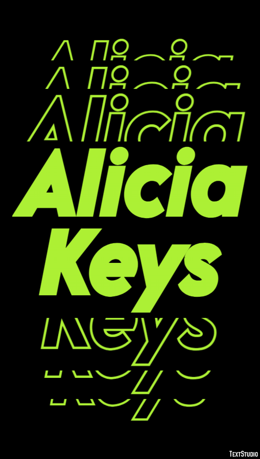 Alicia Keys Efeito de texto