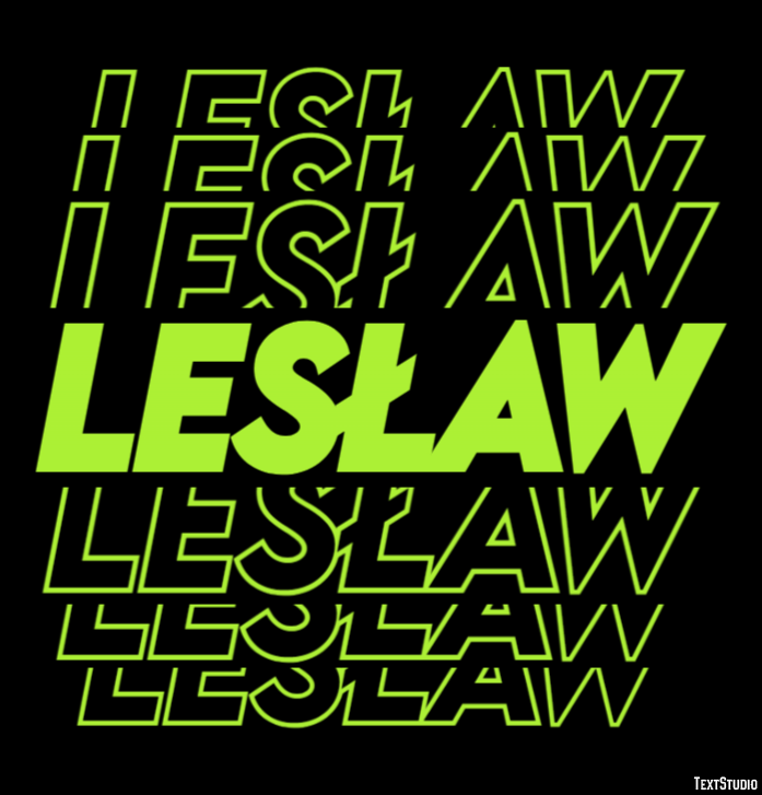 Lesław Efeito de texto