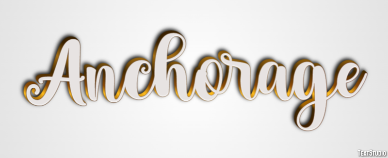 Anchorage Text effect