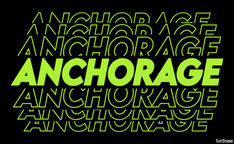 Anchorage Text effect