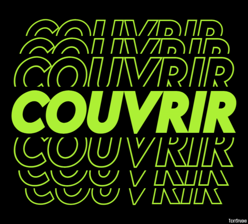 Couvrir テキスト効果