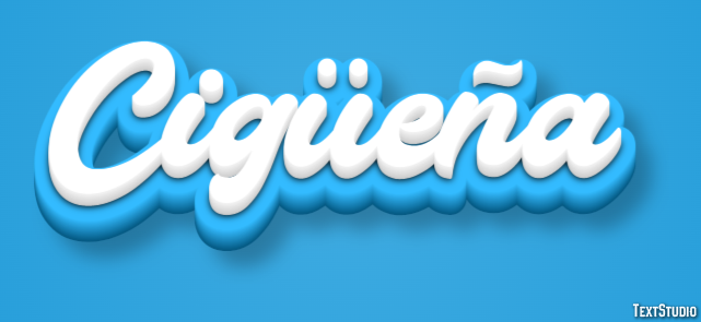 Cigüeña Efecto de texto