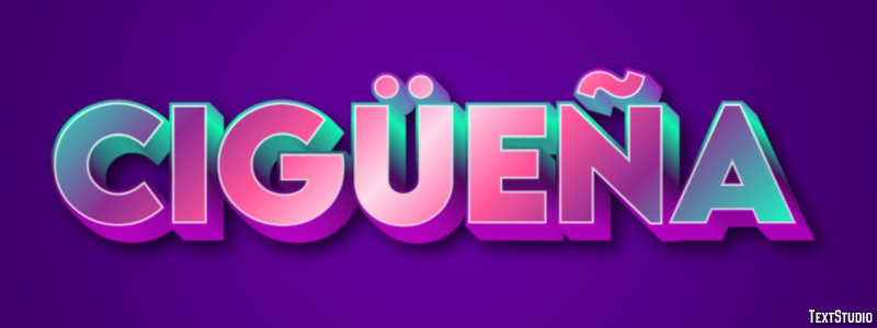 Cigüeña Efecto de texto