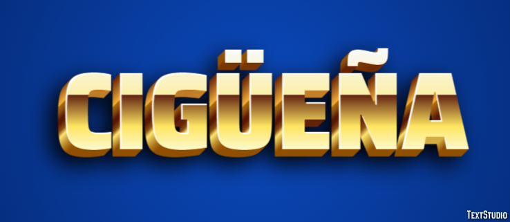 Cigüeña Efecto de texto