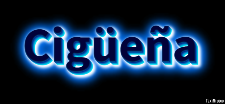 Cigüeña Efecto de Texto