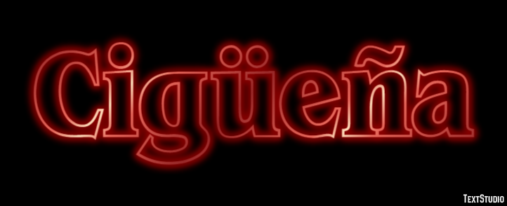Cigüeña Efecto de texto