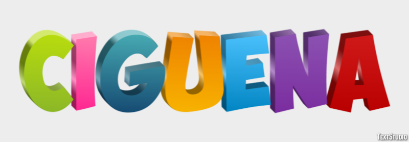 Cigüeña Efecto de texto